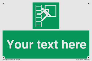 Custom Emergency Escape Ladder Sign